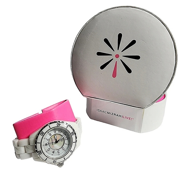 Isaac Mizrahi white Mable watch #001 - Picture 4 of 12